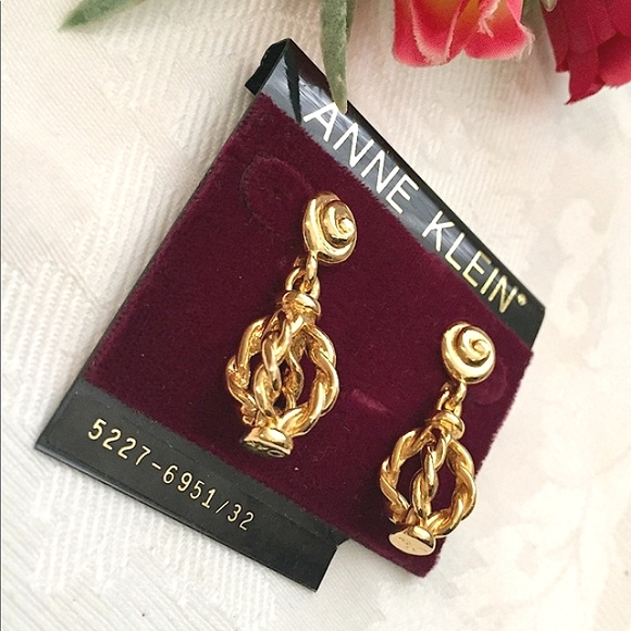 🌟NWT Anne Klein Gold Dangle Rope Earrings🌟 - Picture 2 of 5